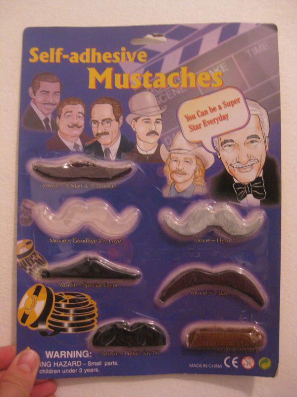 1SelfAdhesive Desert Island Item #1 - Self Adhesive Mustaches!